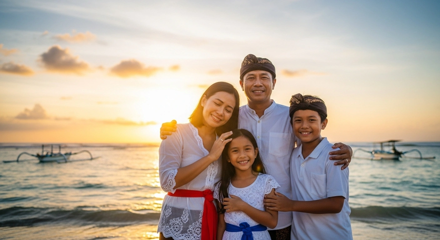 Keluarga yang telah menemukan kedamaian setelah penyelesaian masalah hukum